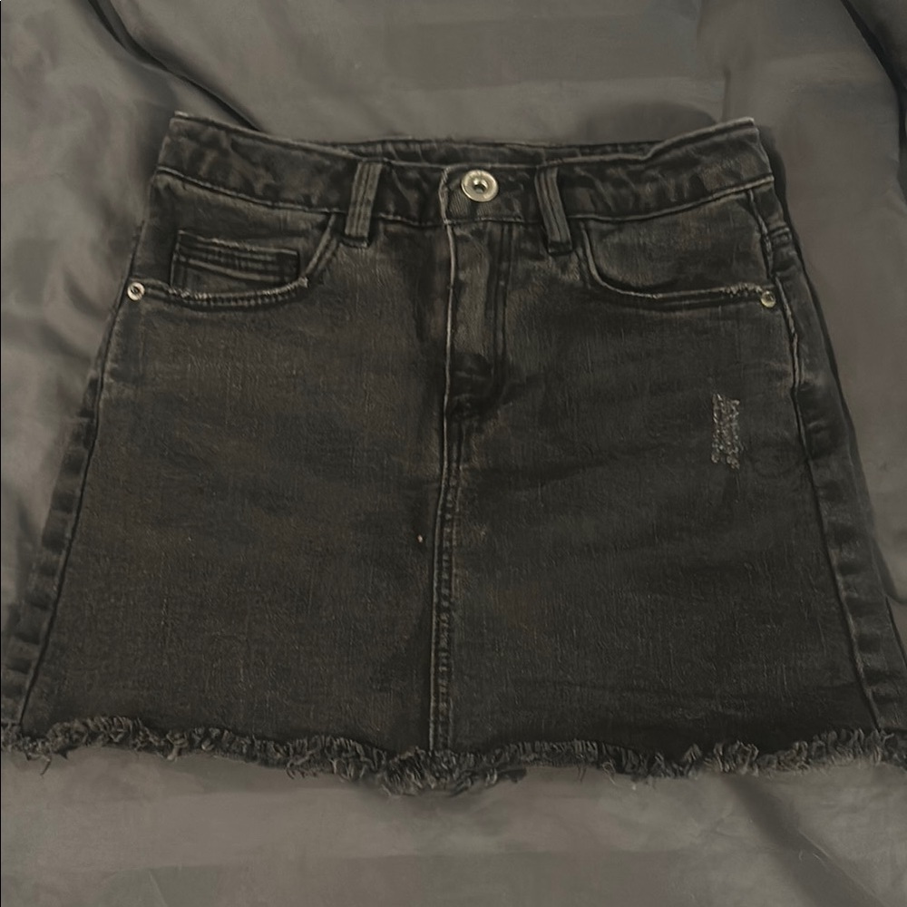 Zara Black Denim Skirt